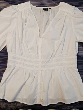 GAP White Peplum Blouse